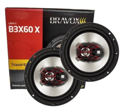 ALTO FALANTE BRAVOX 6" POLEGADAS TRIAXIAL B3X 60X  (PAR)