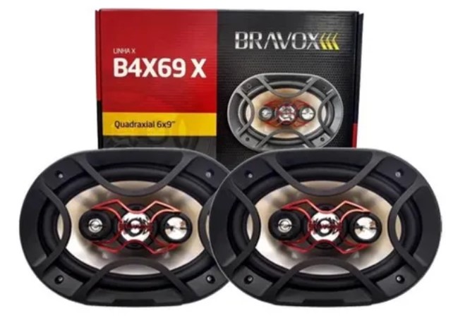 ALTO FALANTE BRAVOX 6X9 QUADRAXIAL 140RMS B4X69X (PAR)