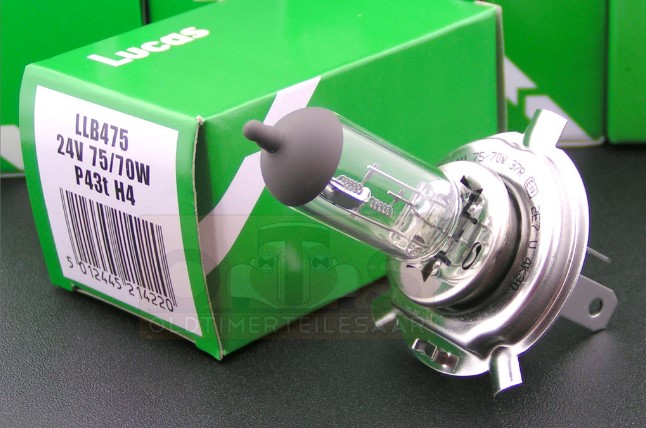 LAMPADA H4 24V 75/70W LUCAS LLB475LL COMUM 
