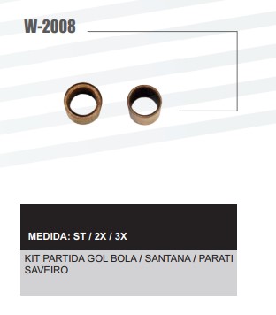 W2008ST -KIT BUCHA PART.BOSCH GOL BOLA/SAVEIRO/PARATISAVEIRO 