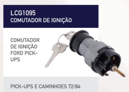LCG1095 CHAVE DE PARTIDA FORD PICK-UPS/CAMINHOES 72/84