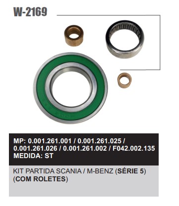 W2169ST -KIT BUCHA PART.BOSCH SCANIA S5/MB C/REDUCAO C/ROLETE