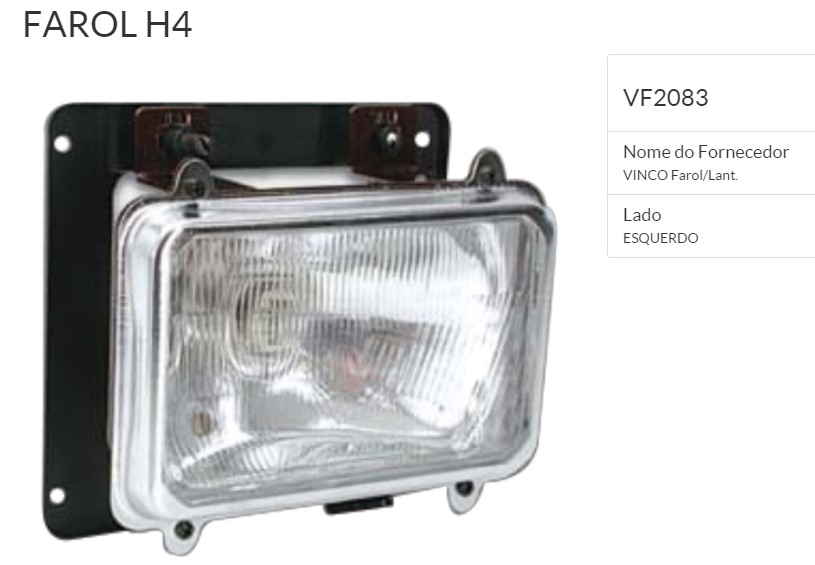 VF2083  FAROL H4 MB BICUDO/CARA PRETA C/VIGIA LE