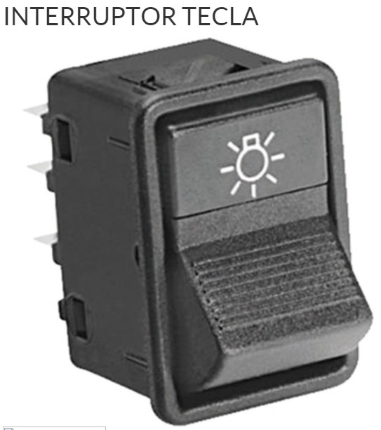IM11175 INTERRUPTOR TECLA MB.>88 FAROL 2 POSIÇÕES PRETO 8T