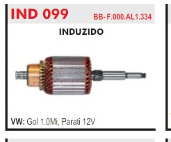 AR099 IND. PART. BOSCH GOL MI 9MM 12V 16D ESQ 