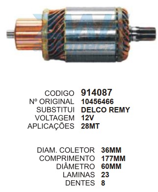 9042/914087 IND. PART. DELCO 28MT 12V C177 D60 8D ZWF