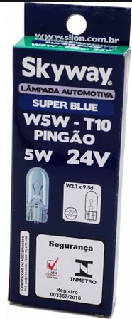 LAMPADA PINGAO 24V 5W SKYWAY AZUL LB92