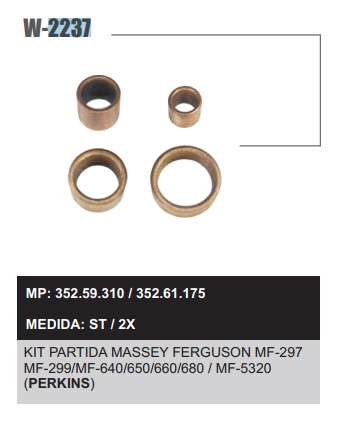 W2237ST -KIT BUCHA PART.PRESTOLITE JONH DEER/MF