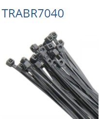 TRABR7040 ABRAC. PLAST. PRETA 387 X 7,6MM 38CM (100 PCS)