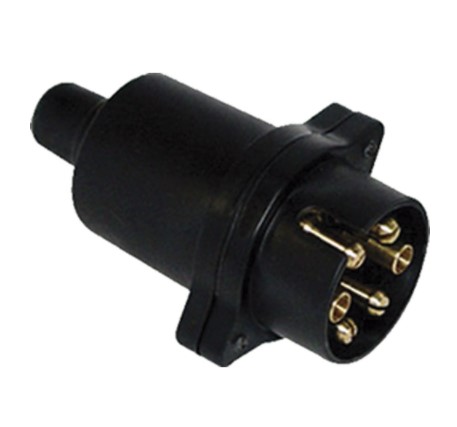 KG007N TOMADA ENG. CARRETA PLAST. MACHO 6P PRETA