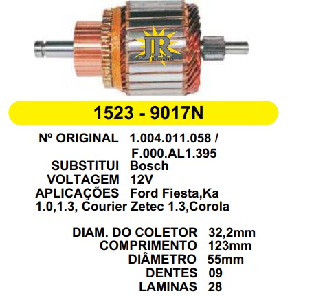 9017/800058 IND. PART. BOSCH COROLLA/FIESTA/KA 12V C123 D55 9D HS