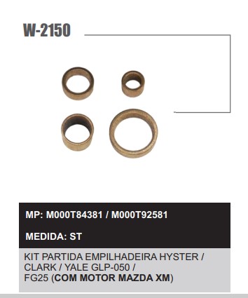 W2150ST -KIT BUCHA PART.MITSUBISHI MAZDA/YALE/CLARK