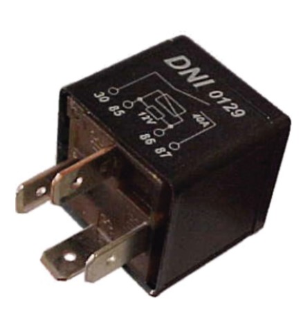 DNI0129 RELE AUXILIAR 12V 4T 40A C/SUP. BOMBA ELETRICA 