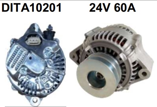 DITA10201 ALTERNADOR DENSO CATERPILLAR 60A 24V POLIA DUPLA