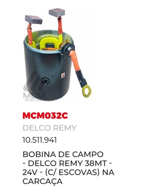 MCM032C BOBINA NA CARCACA DELCO 38MT 24V REMAN