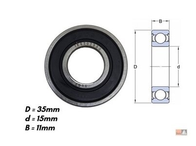 IK6202DDU ROLAMENTO ALTERNADOR 35X15X11