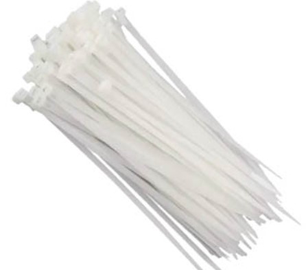 TRABR7023NA ABRAC. PLAST. BRANCA 200 X 4,8MM 20CM (100PCS)