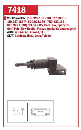 EC7418 INTERRUPTOR EMBREAGEM 
