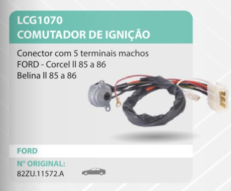 LCG1070 COMUT. IGNICAO CORCEL II/BELINA 85/86  5T MACHO