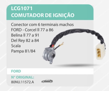 LCG1071 COMUT. IGNICAO CORCEL II/BELINA/DEL REY 6T MACHO