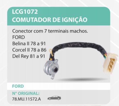 LCG1072 COMUT. IGNICAO CORCEL II/BELINA/DEL REY 7T MACHO 