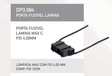 DP3084 PORTA FUSIVEL LAMINA MAXI FIO 4MM (C/01)