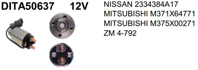 DITA50637 AUTOMATICO PT. MITSUBISHI L200/L300/PAJERO/SPACE 12V ZM4792