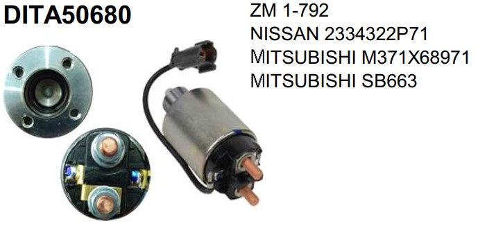 DITA50680 AUTOMATICO PT. MITSUBISHI NISSAN PULSAR 1.6/1.8 12V ZM1792