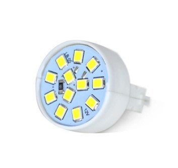 AL1620 LED T20 2POLOS BASE PLASTICA 12V BRANCO (UN)