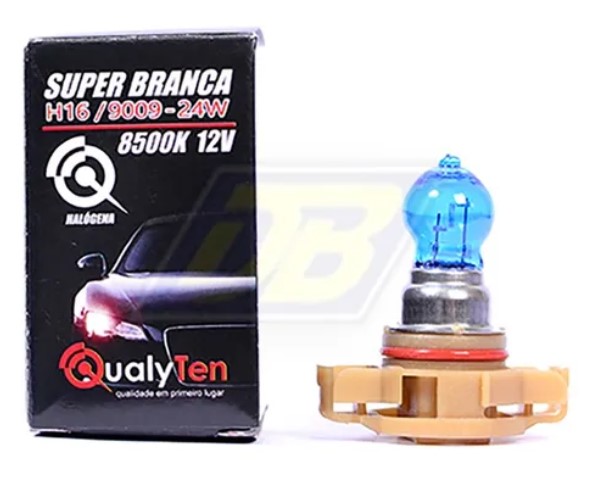 LAMPADA H16 12V 24W SUPER BRANCA INDIVIDUAL QUALYTEN (PEUGEOT)  