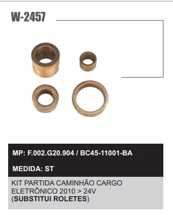 W2457ST -KIT BUCHA PART.BOSCH CAM.CARGO ELETR. 10> 24V
