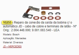 GB10255 REPARO CONEXAO DA BOBINA PART. JD C/AUT.