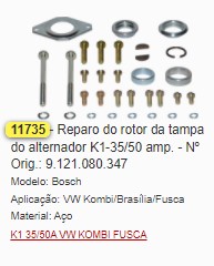 GB11735 REPARO ROTOR ALT. K1 VW/KOMBI 35/50A