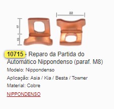GB10715 REPARO (ISOLANTE) AUT. ASIA/BESTA/TOWNER DENSO M8 (01PÇ)