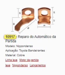 GB10917 REPARO (ISOLANTE) AUT. TOYOTA BENDEIRANTES (01PÇ)