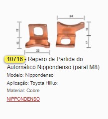 GB10716 REPARO (ISOLANTE) AUT. TOYOTA HILUX DENSO M8 (01PÇ)