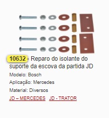 GB10632 REPARO (ISOLANTE) SUP. ESCOVA JD