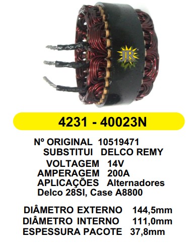 40023 EST. DELCO E144.5 I111 28SI CASE A8000 A8800 200A 12V 
