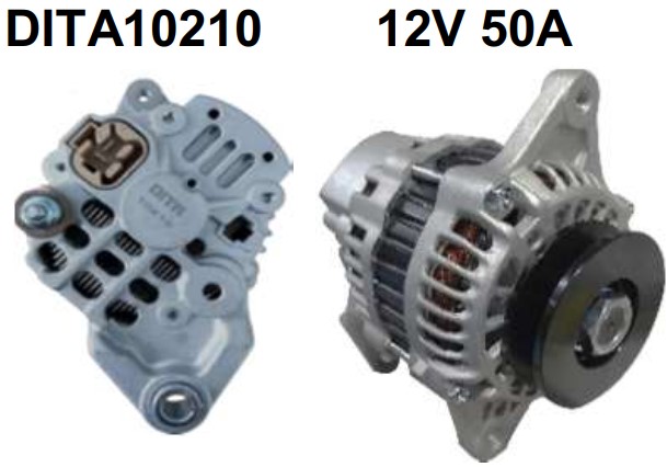 DITA10210 ALTERNADOR EMPILHADEIRA HYSTER/YALE/CLARK MOTOR MAZDA 12V 50A