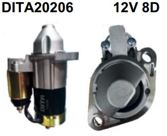 DITA20206 MOTOR DE PARTIDA EMPILHADEIRA MITSUB. MAZDA/HYSTER/YALE 12V 8D DITA