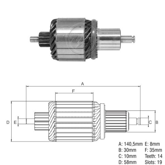 9030/123009 IND. PART. BOSCH DUCATO/IVECO/CITROEN/PEUGEOT 12V C140 D58 14D EURO