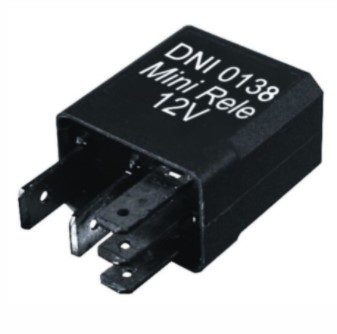 DNI0138 RELE MINI AUXILIAR 12V 5T 30/20A REVERSOR C/RESISTOR 