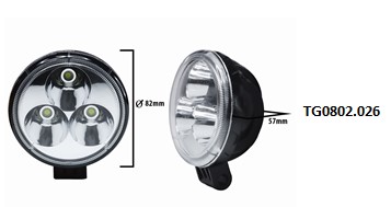 FAROL LED 4.5W 3LED 12/24V REDONDO (MINI) (802026)
