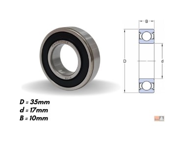 IK6003DDU ROLAMENTO ALTERNADOR M.MARELLI/BOSCH PALIO 35X17X10