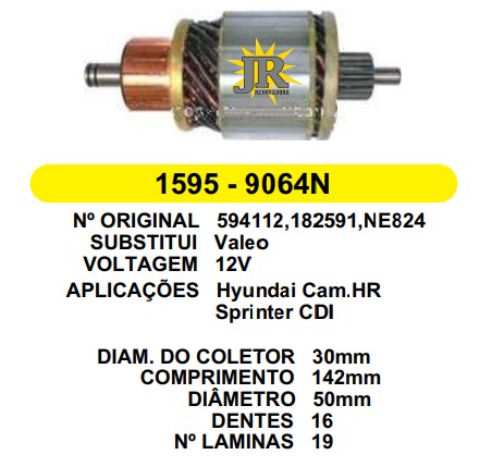 9064/123050 IND. PART. VALEO HYUNDAI/HR/SPRINTER 12V C142 D50 16D EURO