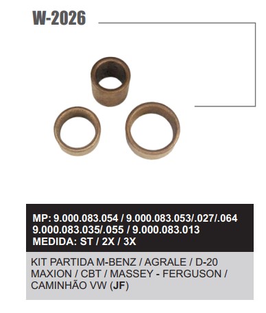 W20262X -KIT BUCHA PART.BOSCH MB JF MAXIOM/CBT/MF 