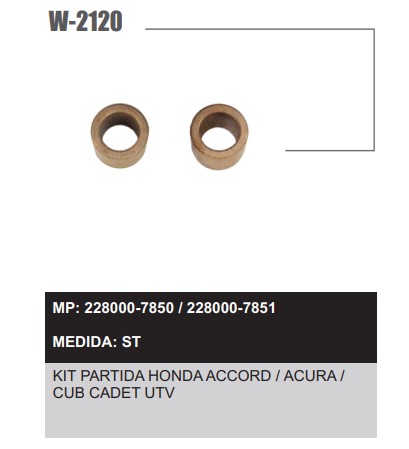 W2120ST -KIT BUCHA PART.DENSO HONDA ACCORD/ACURA 