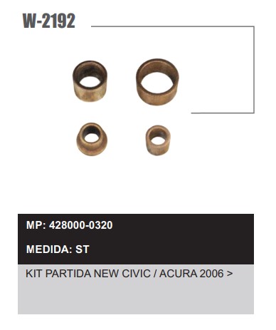 W2192ST -KIT BUCHA PART.DENSO NEW CIVIC/ACURA 2006>