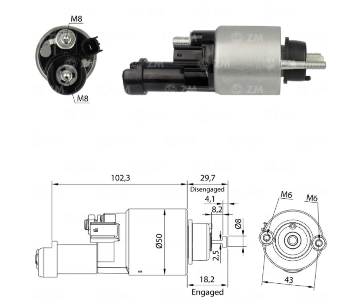 ZM3705 AUTOMATICO PT. DENSO HONDA CIVIC C/TORRE GR