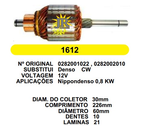 1612 IND. PART. DENSO 12V C226 D60 10D